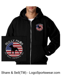 Champion Heavyweight Full Zip Hooded Sweatshirt in Black Design Zoom